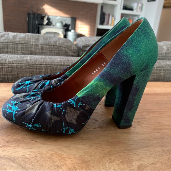 Dries Van Noten Silk Block Heels - Picture 8 of 9